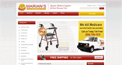 Desktop Screenshot of mariansmedicalsupplies.com